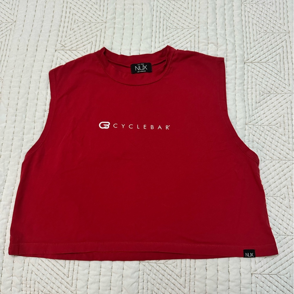CycleBar muscle crop tank